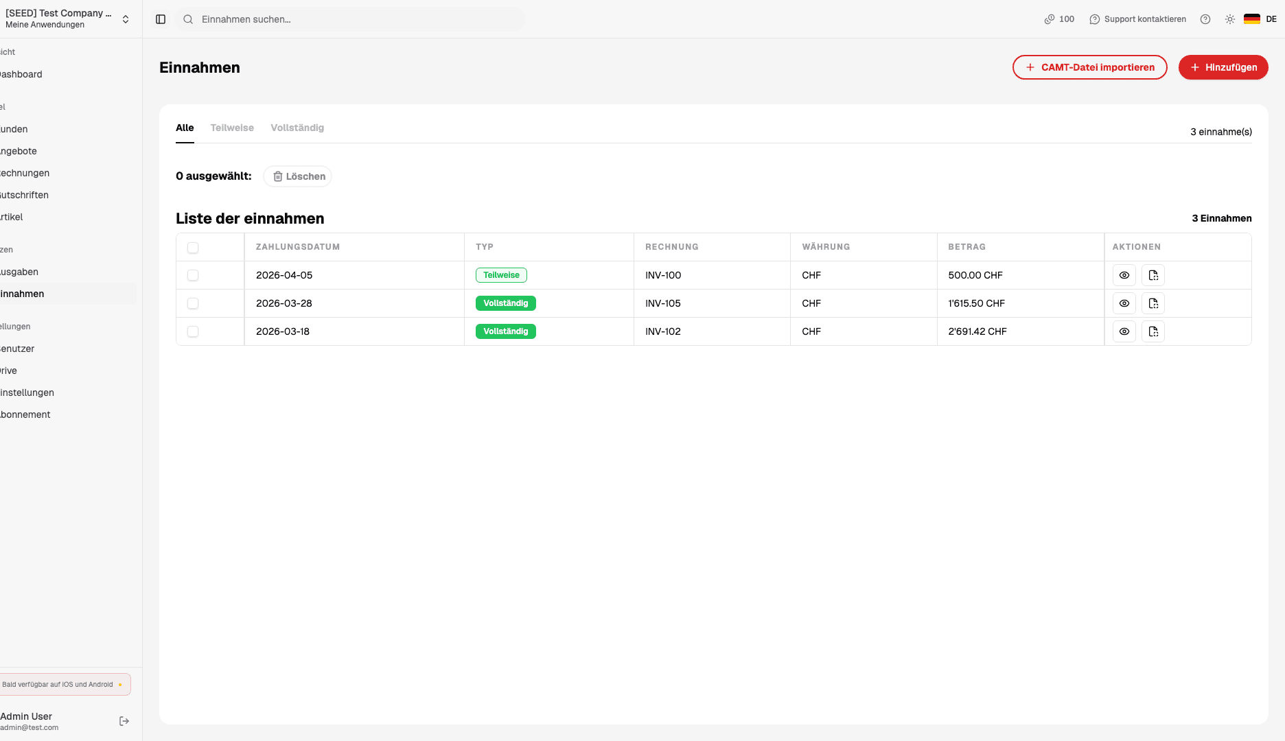 Verfolgen Sie jede Zahlung in Echtzeit