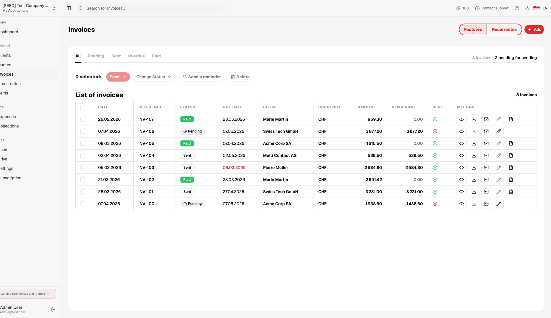 Automate your recurring invoices with ease