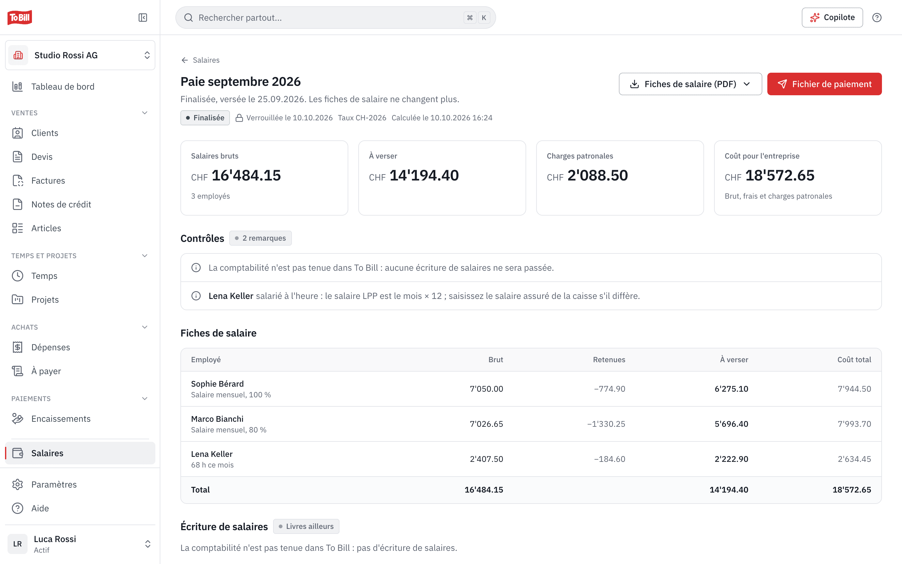 Salaires